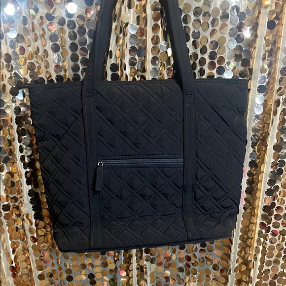 Vera Bradley Black Quilted Tote Bag - Picture 3 of 6